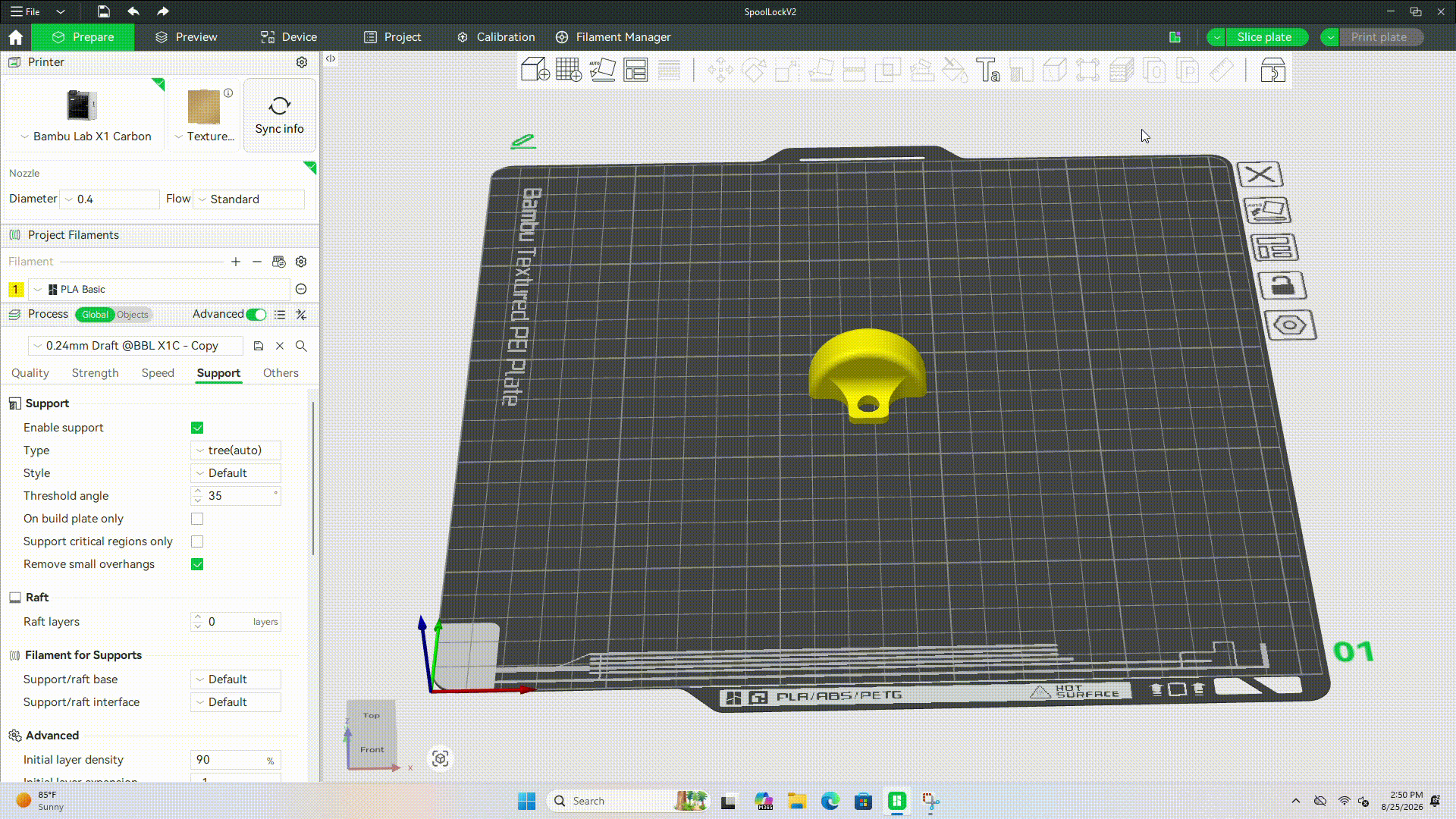 Gif of Bambu Lab, slicing, reviewing layers, and sending to print