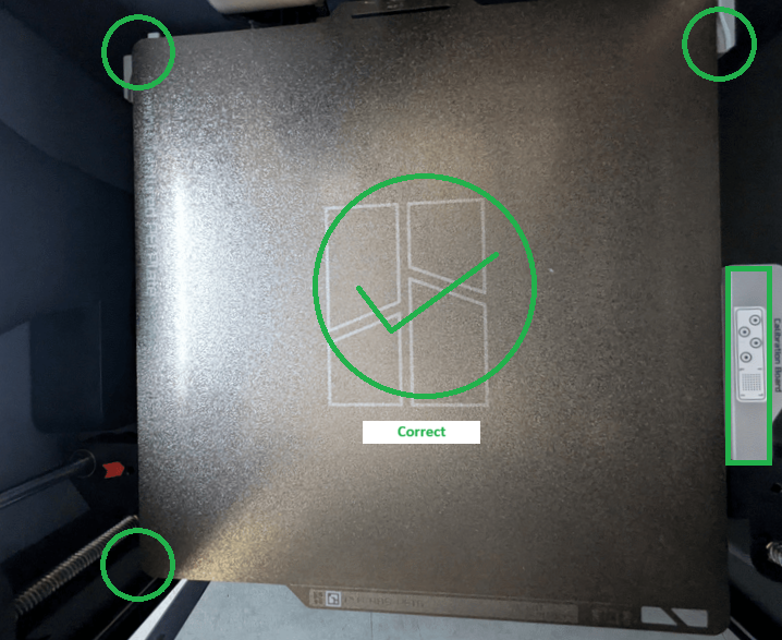 Correct bed alignment
